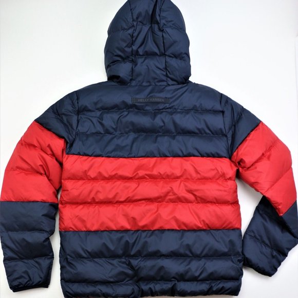 New HELLY HANSEN RWB Reversible Down Jacket Men's Size Large PrimaLoft HH - Picture 2 of 16